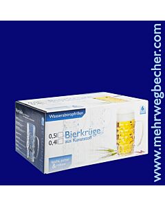 Bierkrug 0,5l SAN glasklar stapelbar
