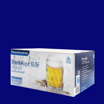 Bierkrug classic 0,5l SAN glasklar 6er-Packung, Hersteller Schorm Gesellschaft m.b.H., Austria