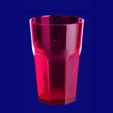Caipirinha Glas 0,3l SAN teilgefrostet rot, Hersteller Schorm Gesellschaft m.b.H., Austria