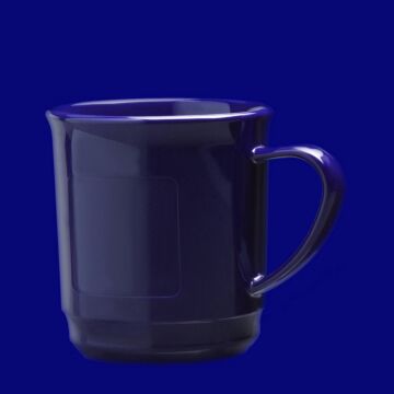 Glühweinbecher 0,2l SAN blau stapelbar, Hersteller Schorm Gesellschaft m.b.H., Austria