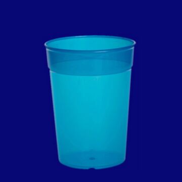 Mehrwegbecher 0,25l PP blau, Hersteller Schorm Gesellschaft m.b.H., Austria