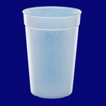 Mehrwegbecher 0,5l PP gefrostet, Hersteller Schorm Gesellschaft m.b.H., Austria