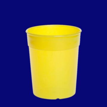 Mehrwegbecher 0,2l PP gelb, Hersteller Schorm Gesellschaft m.b.H., Austria