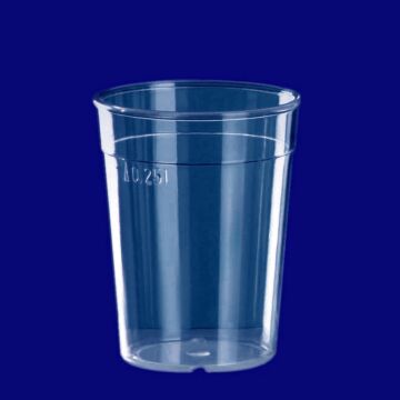 Mehrwegbecher 0,25l PC glasklar, Hersteller Schorm Gesellschaft m.b.H., Austria