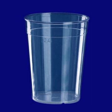 Mehrwegbecher 0,4l PC glasklar, Hersteller Schorm Gesellschaft m.b.H., Austria
