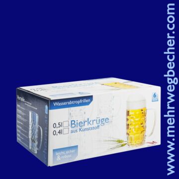 Bierkrug 0,5l SAN glasklar 6er-Packung
