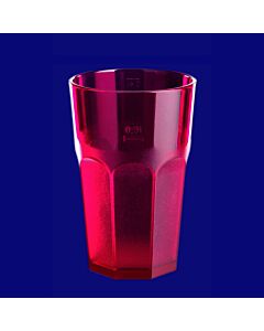 Caipirinha Glas 0,3l SAN teilgefrostet rot, Hersteller Schorm Gesellschaft m.b.H., Austria
