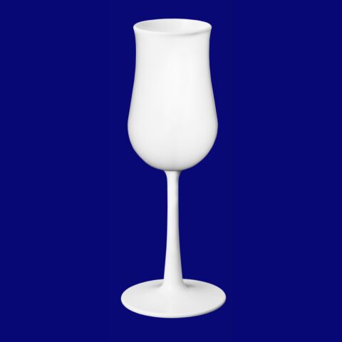 Grappa-Glas SAN weiss, Hersteller Schorm Gesellschaft m.b.H., Austria