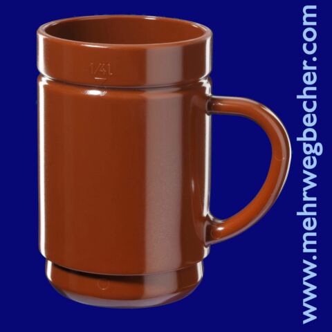 Gspritzter-Schorle-Glas 0,25l SAN braun stapelbar, Hersteller Schorm Gesellschaft m.b.H., Austria