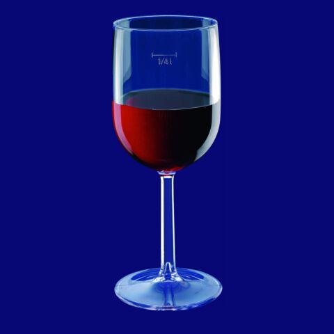 Weinglas 1/4l und 1/8l SAN glasklar, Hersteller Schorm Gesellschaft m.b.H., Austria