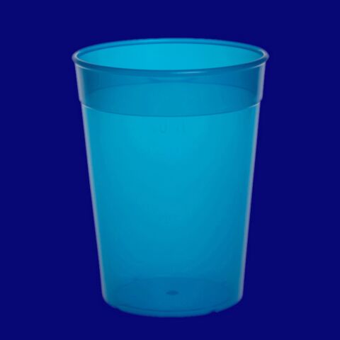 Mehrwegbecher 0,4l PP blau, Hersteller Schorm Gesellschaft m.b.H., Austria