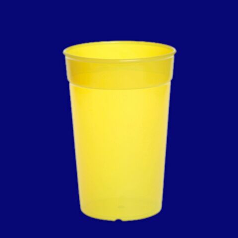 Mehrwegbecher 0,3l PP gelb, Hersteller Schorm Gesellschaft m.b.H., Austria