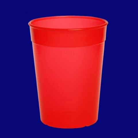 Mehrwegbecher 0,4l PP rot, Hersteller Schorm Gesellschaft m.b.H., Austria